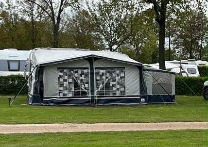 Voortent dorema met erker gebruikt bij hobby 460 UFe 2001, Caravans en Kamperen, Ophalen of Verzenden, Gebruikt, Tot en met 4