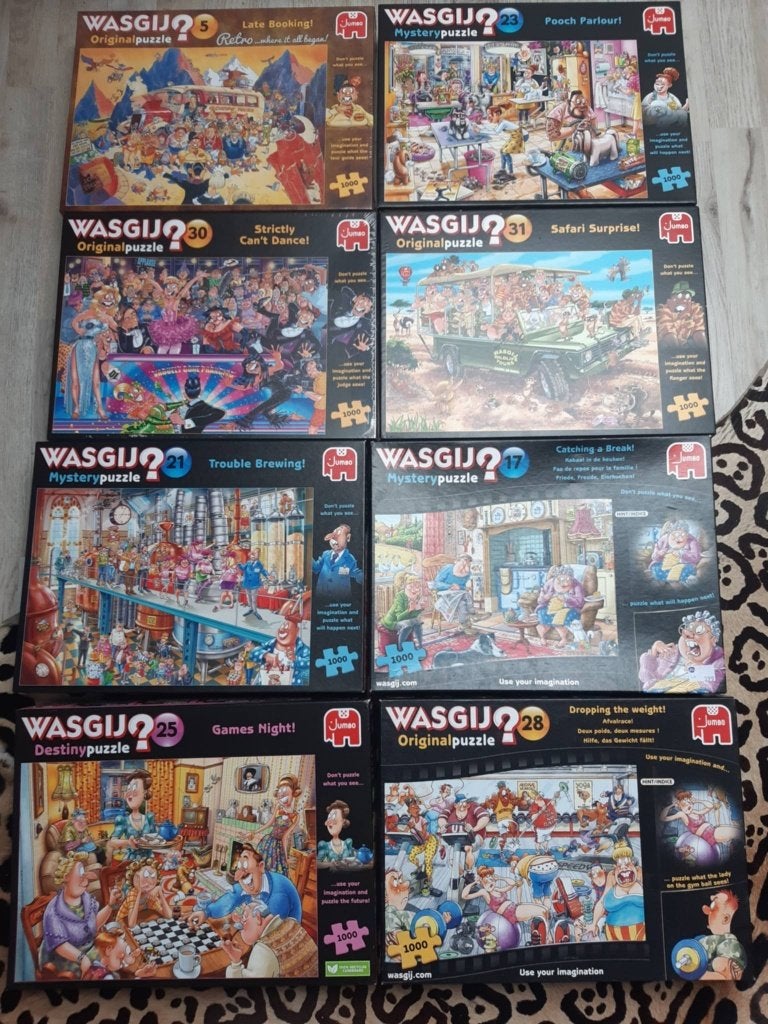 Wasgij puzzels 1000-950-500 stuks, Ophalen, 500 t/m 1500 stukjes, Gebruikt, Legpuzzel