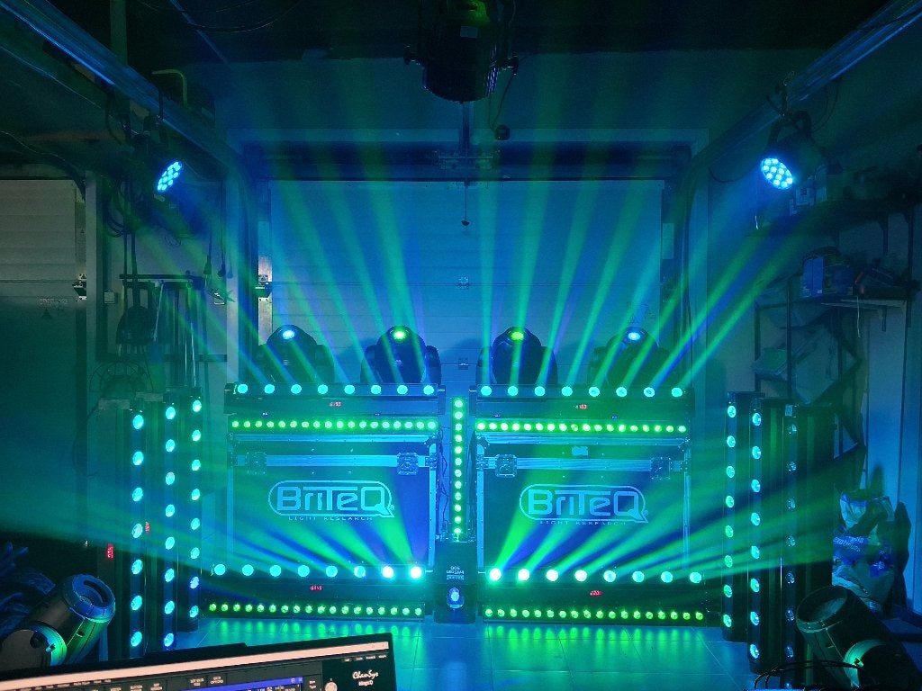 Lichtset Briteq, Martin, clf,.. movinghead, ledbar, par, ..., Ophalen, Zo goed als nieuw, Licht, Geluidgestuurd