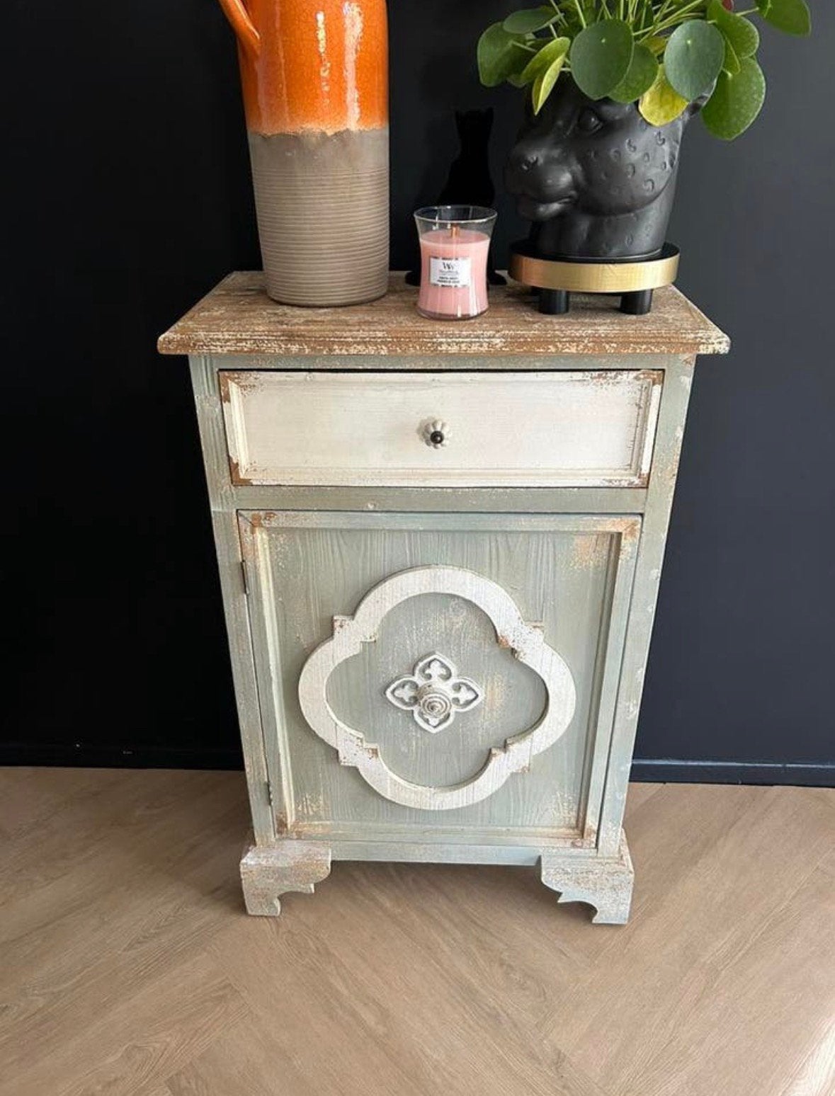 Clayre en Eef halkastje, wandkast, kast. Brocante vintage, Ophalen, Zo goed als nieuw, 65 cm of meer, 70 cm of meer