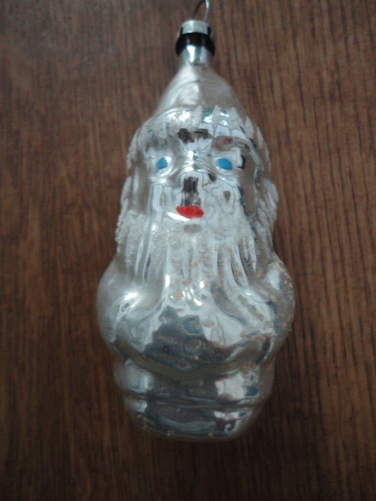 Mooie oude glazen kerstbal kabouter c.q. kerstman, Diversen, Ophalen of Verzenden, Gebruikt