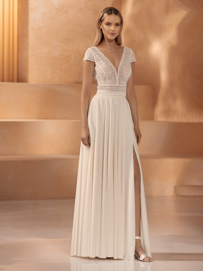 Uitverkoop nieuwe trouwrok Romana, Bianco Evento, maat 36, Kleding | Dames, Trouwjurk, Wit, Ophalen of Verzenden, Bianco Evento