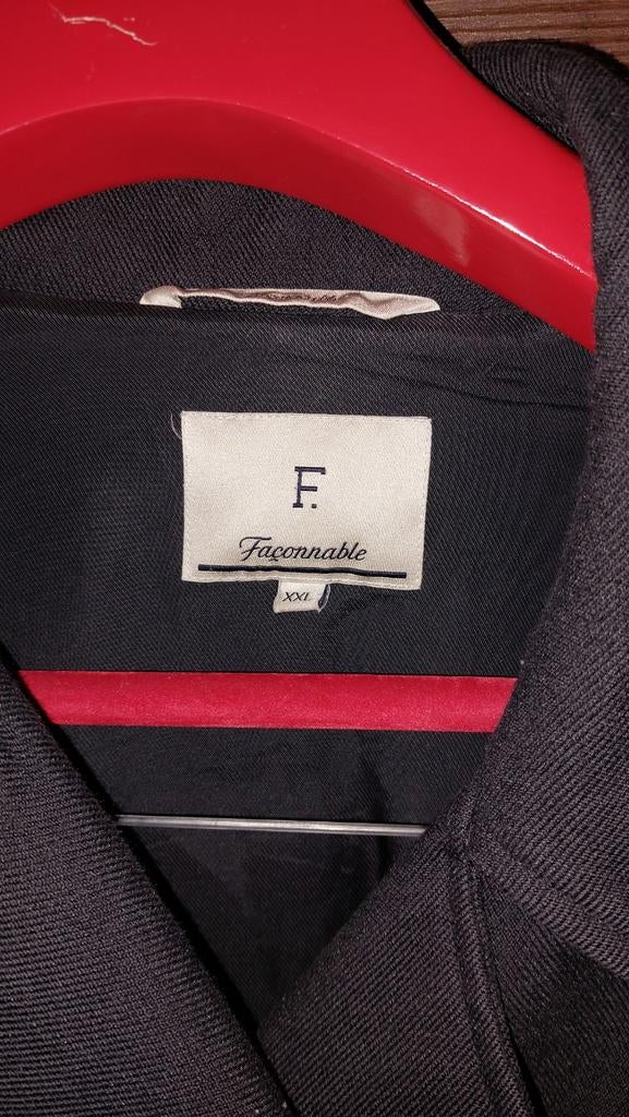 Façonnable Peacoat XXL - Stijlvolle Herenjas, Façonnable, Zwart, Maat 56/58 (XL), Ophalen of Verzenden