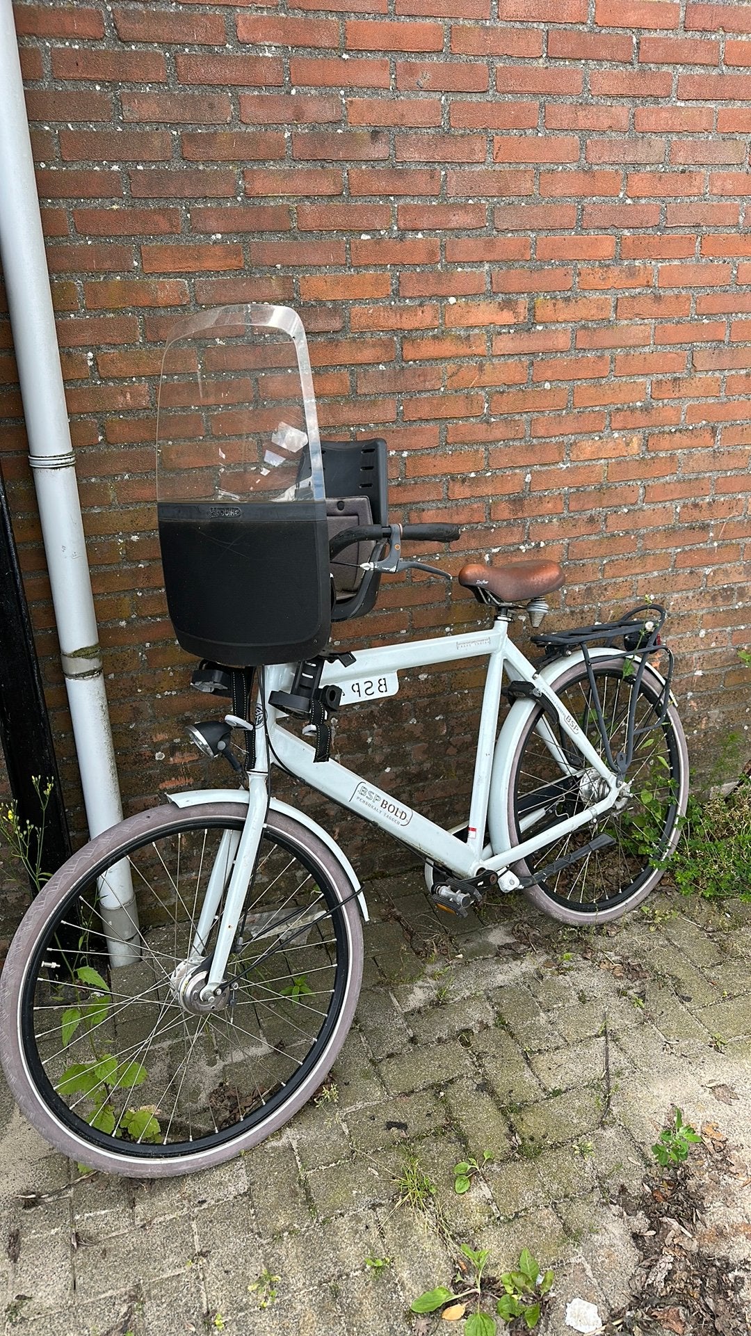 BSP Bold herenfiets met voorzitje en windscherm, Gebruikt, Versnellingen, Ophalen, Overige merken