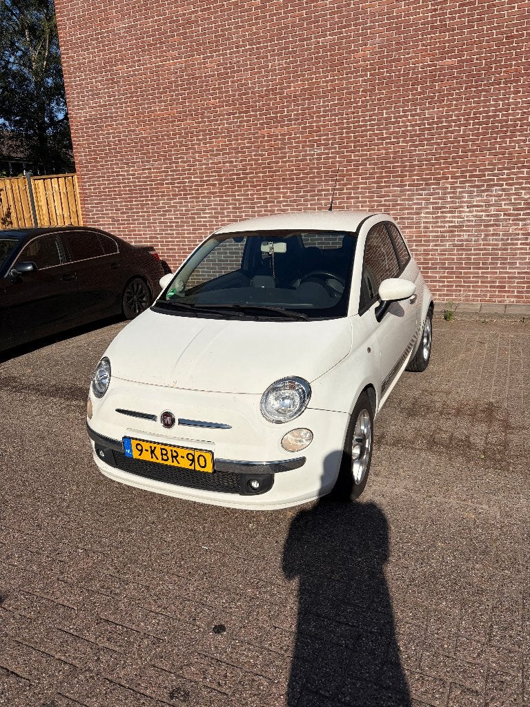 Fiat 500 1.2 Naked 2009 Wit AIRCO|BLUETOOTH, Voorwielaandrijving, Stof, 1242 cc, 4 cilinders