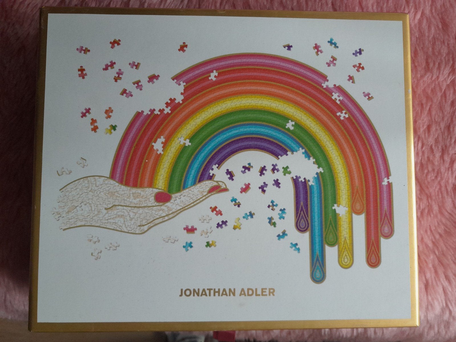 Jonathan Adler Regenboog Legpuzzel - 750 Stukjes, Ophalen of Verzenden, 500 t/m 1500 stukjes, Zo goed als nieuw, Legpuzzel