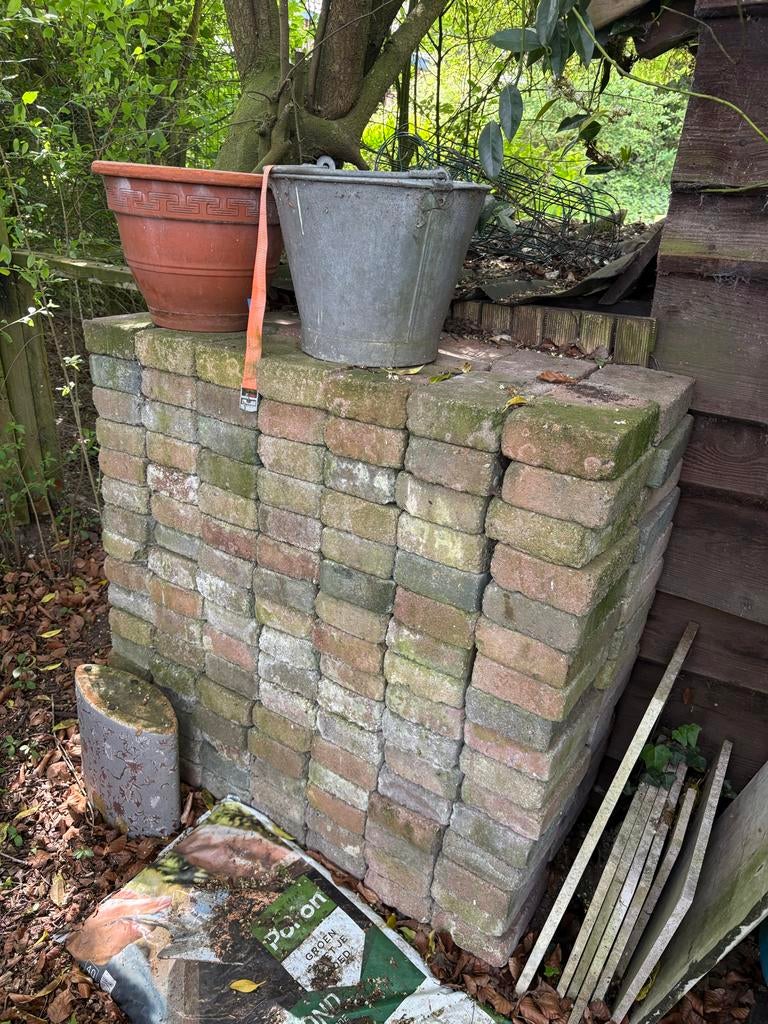 Getrommelde sierbestrating betonstenen ca. 11,5 m², Tuin en Terras, Tegels en Klinkers, Ophalen, Gebruikt, Klinkers, 10 m² of meer