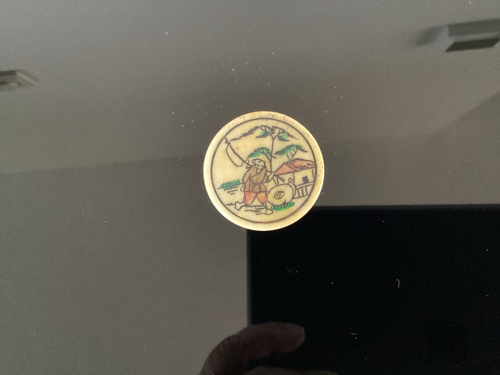 Antiek Chinees snuifdoosje met decoratie, Ophalen of Verzenden