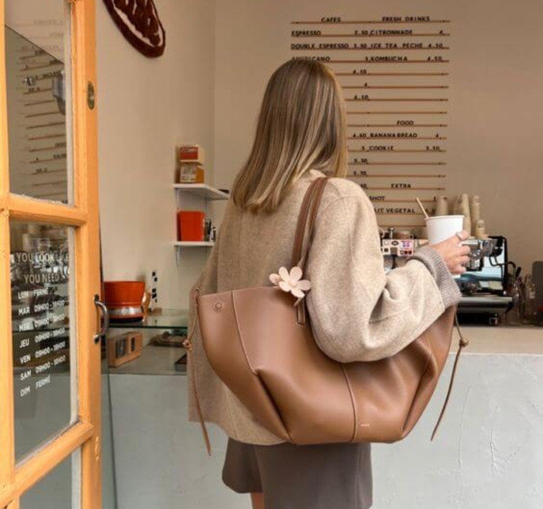 Polène Cyme Mini Cognac Leren Tas - Zo goed als nieuw, Sieraden, Tassen en Uiterlijk, Ophalen of Verzenden, Zo goed als nieuw