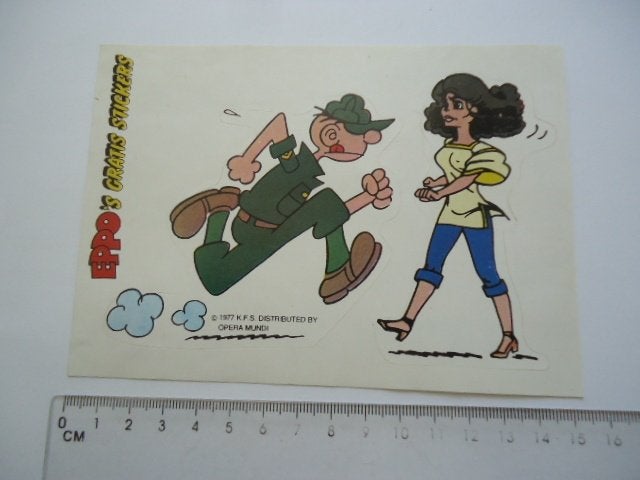sticker oud Franka strip Henk Kuijpers retro eppo -, Verzenden, Zo goed als nieuw, Bedrijf of Vereniging