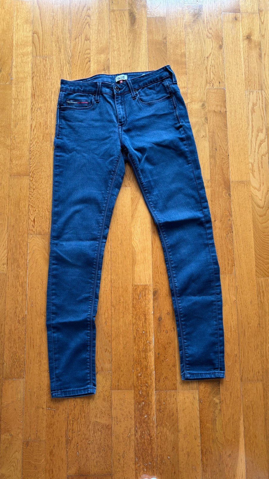 Tommy Hilfiger Denim Mid Rise Skinny Jeans Blauw Maat 29/32, Verzenden, Zo goed als nieuw, Blauw, W28 - W29 (confectie 36)