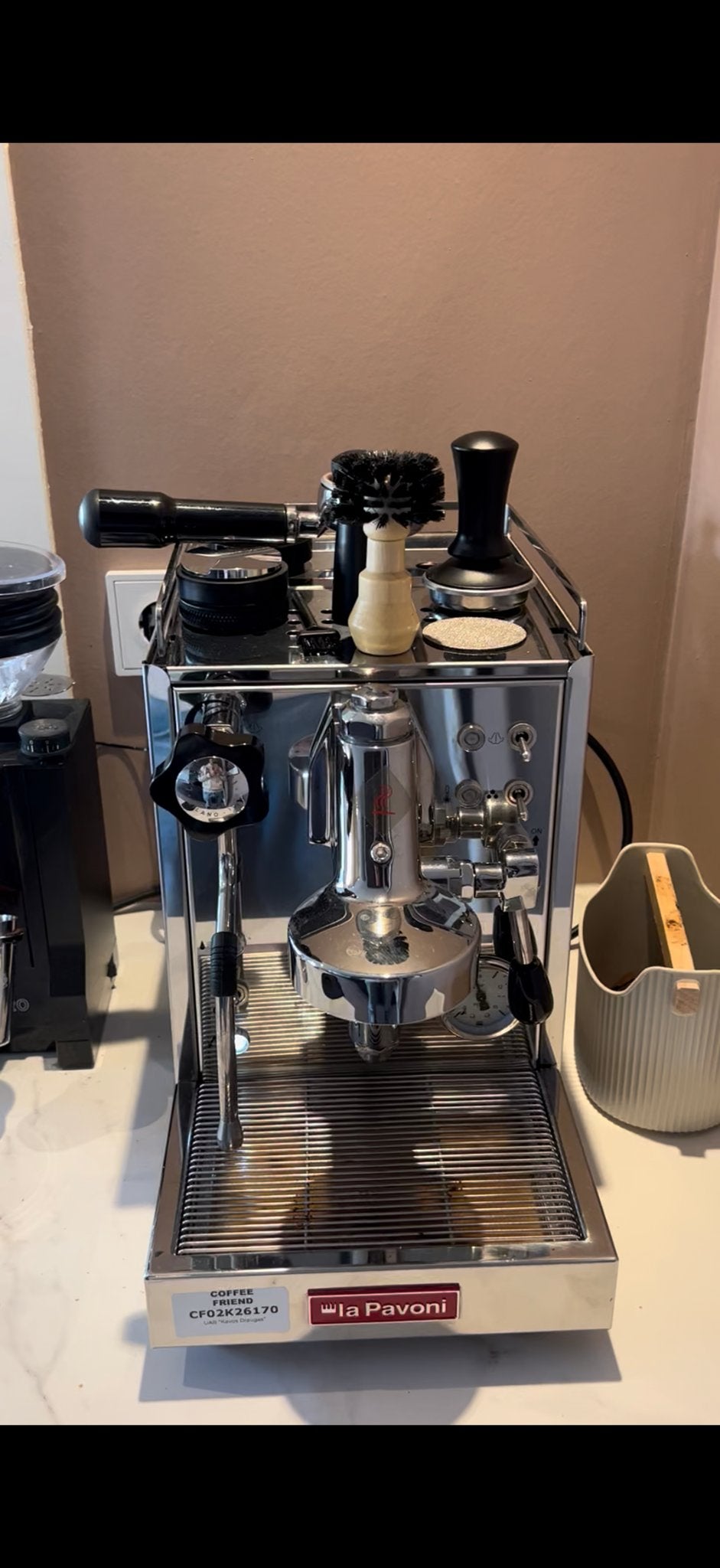 La Pavoni Mini Cellini Espresso machine - Zo goed als nieuw, Witgoed en Apparatuur, Koffiezetapparaten, Ophalen, Zo goed als nieuw