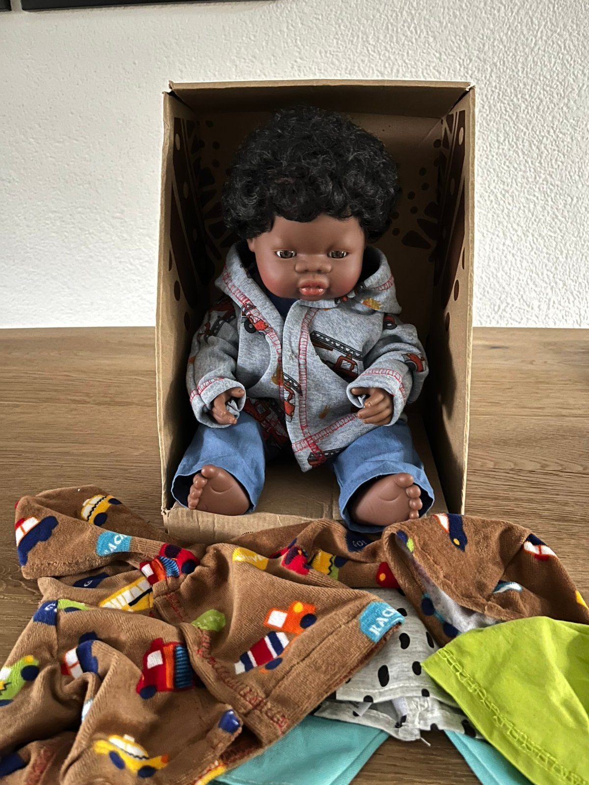 Miniland pop 38cm nieuw met kleding., Ophalen of Verzenden, Nieuw, Babypop