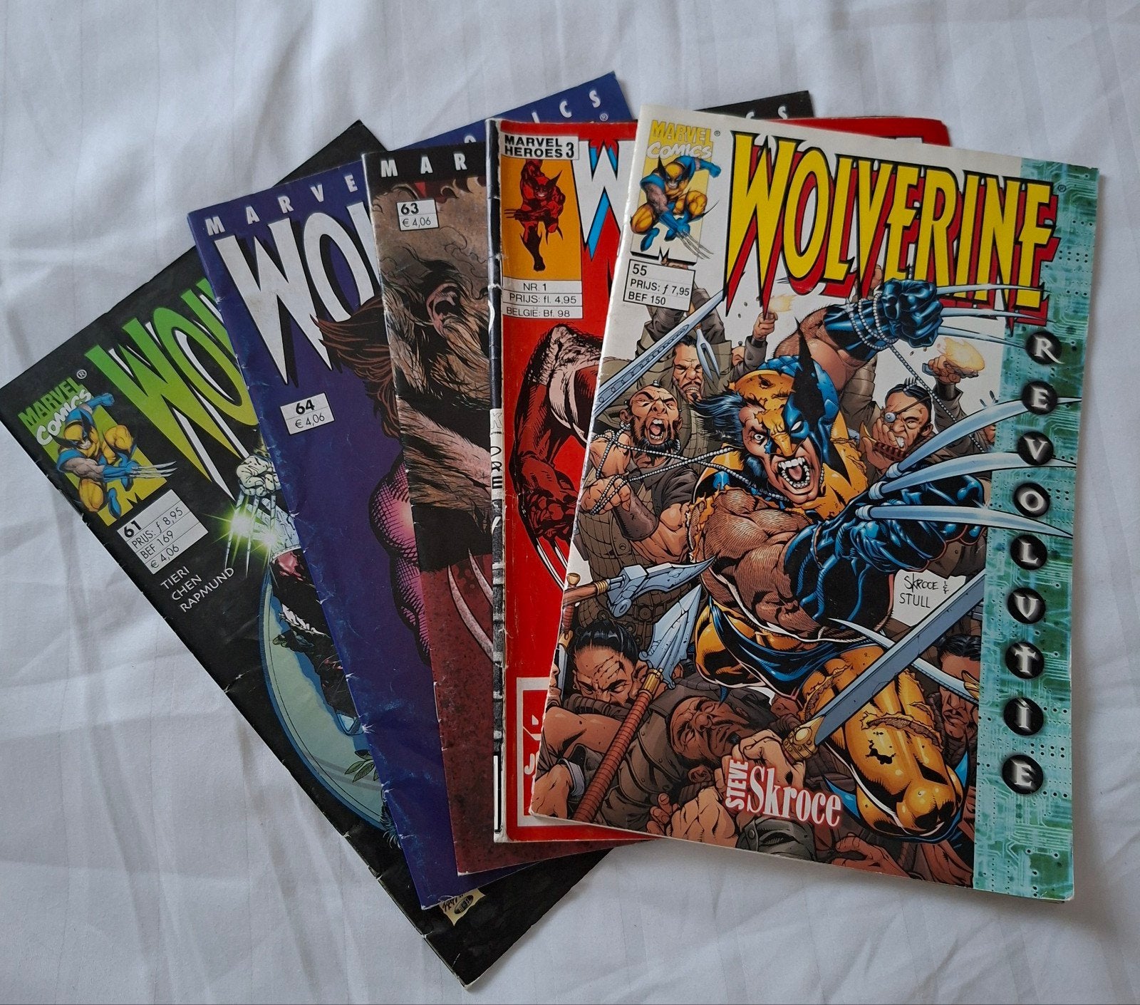 5x Wolverine Marvel Comics, Meerdere comics, Ophalen of Verzenden, Gelezen, Amerika