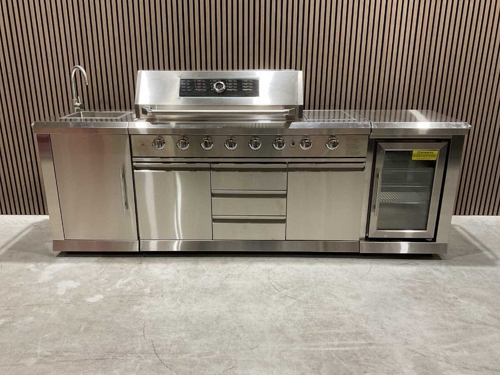 Six Burner Buiten keuken BBQ Nieuw‼️, Ophalen, Nieuw, Gas, Vrijstaand