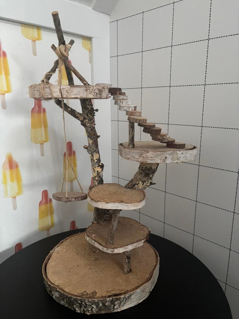 Kabouterbos elfenbos houten poppenhuis, Ophalen of Verzenden, Zo goed als nieuw, Poppenhuis