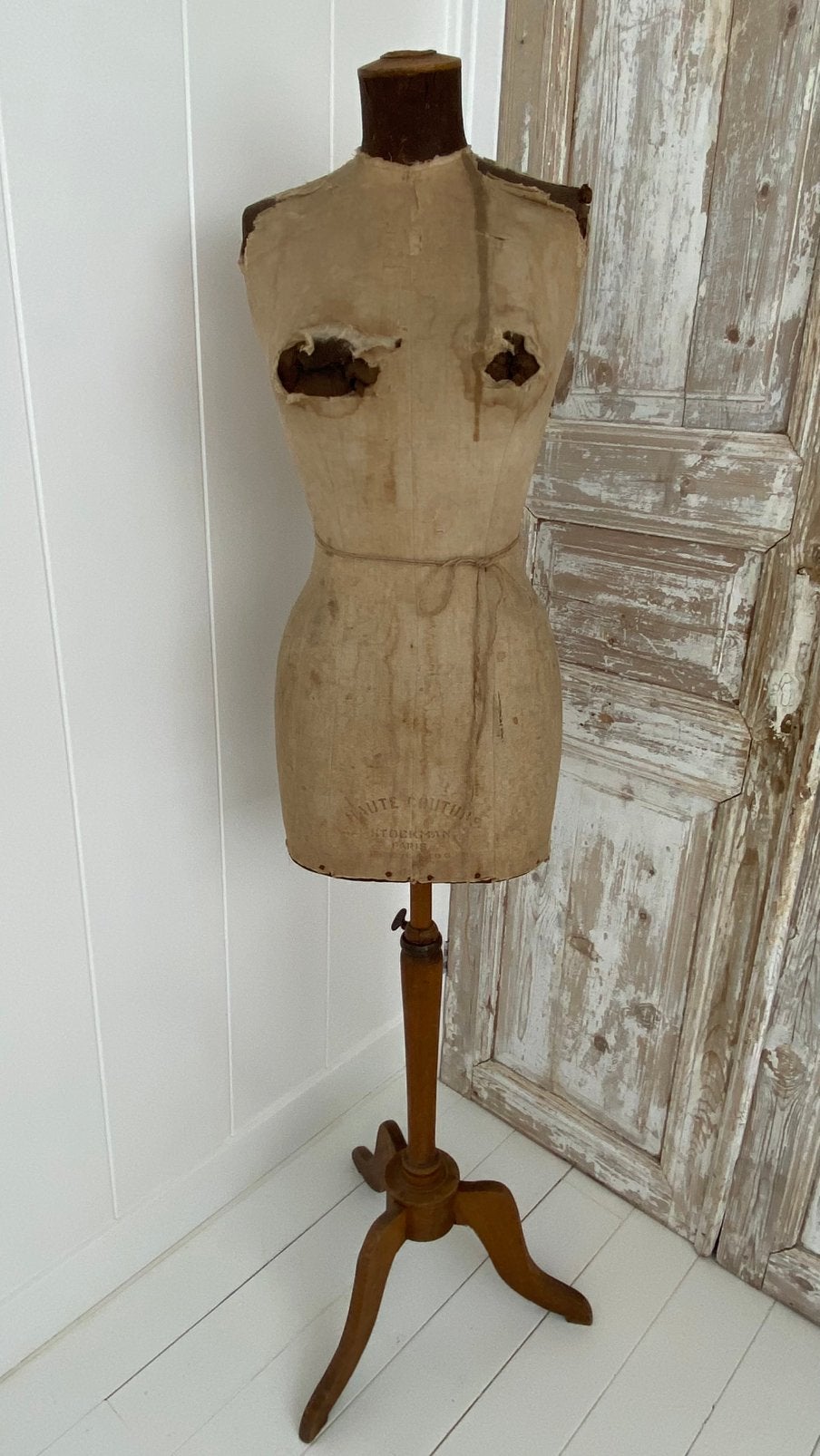 Oude brocante Stockman Paris paspop haute couture buste, Ophalen