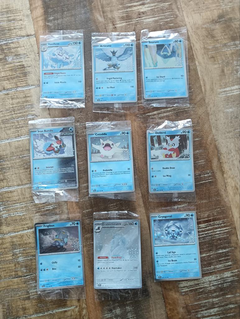 Pokémon Kaarten Bundel met Snowflake stempel, Ophalen of Verzenden, Zo goed als nieuw, Meerdere kaarten