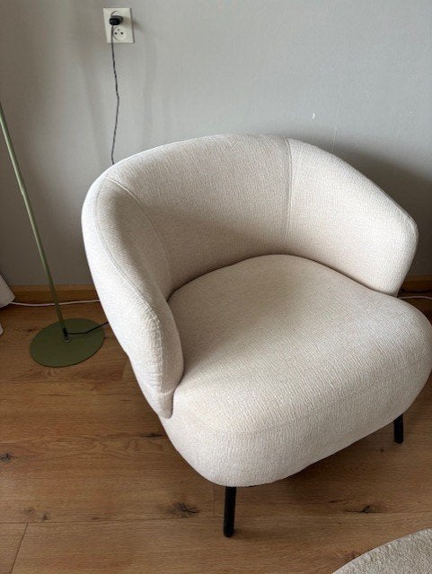 Fauteuil met houten onderstel, Huis en Inrichting, Fauteuils, Ophalen, Alle, 75 tot 100 cm, Zo goed als nieuw