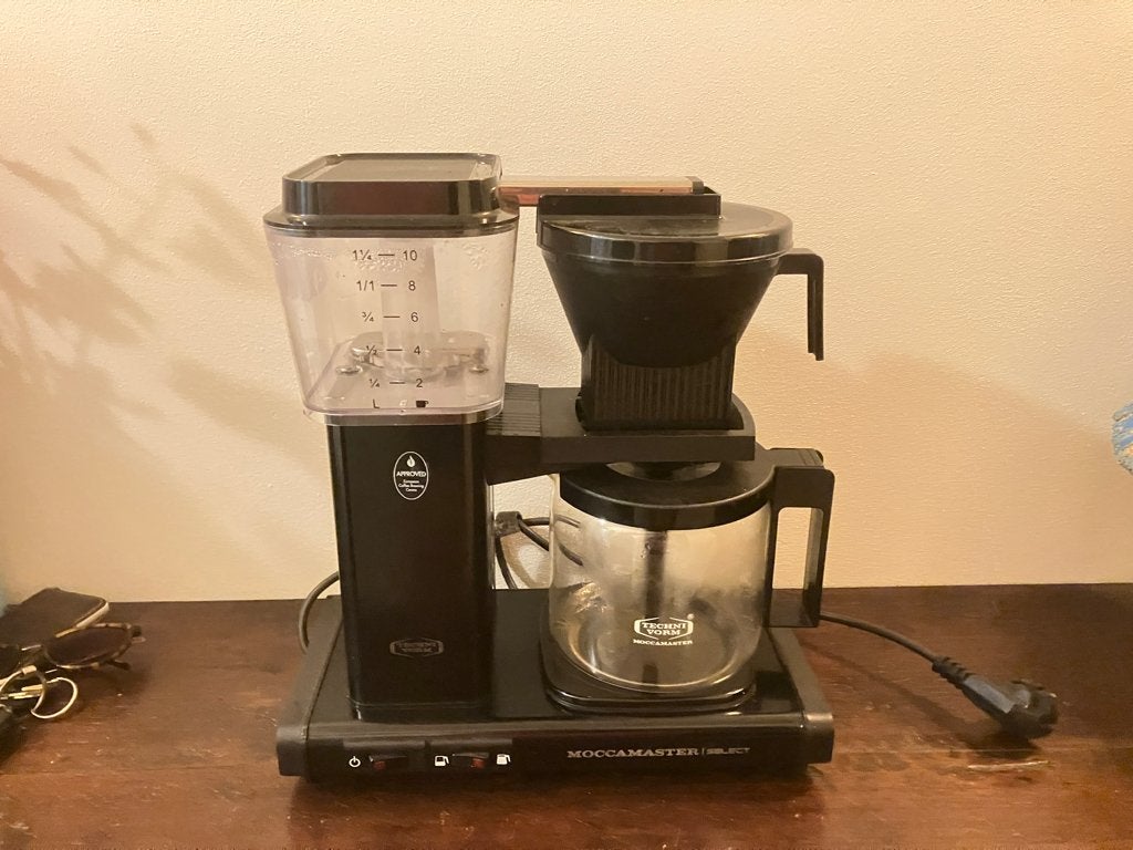 Moccamaster Koffiezetmachine, Ophalen, Koffiemachine, Gemalen koffie, Zo goed als nieuw
