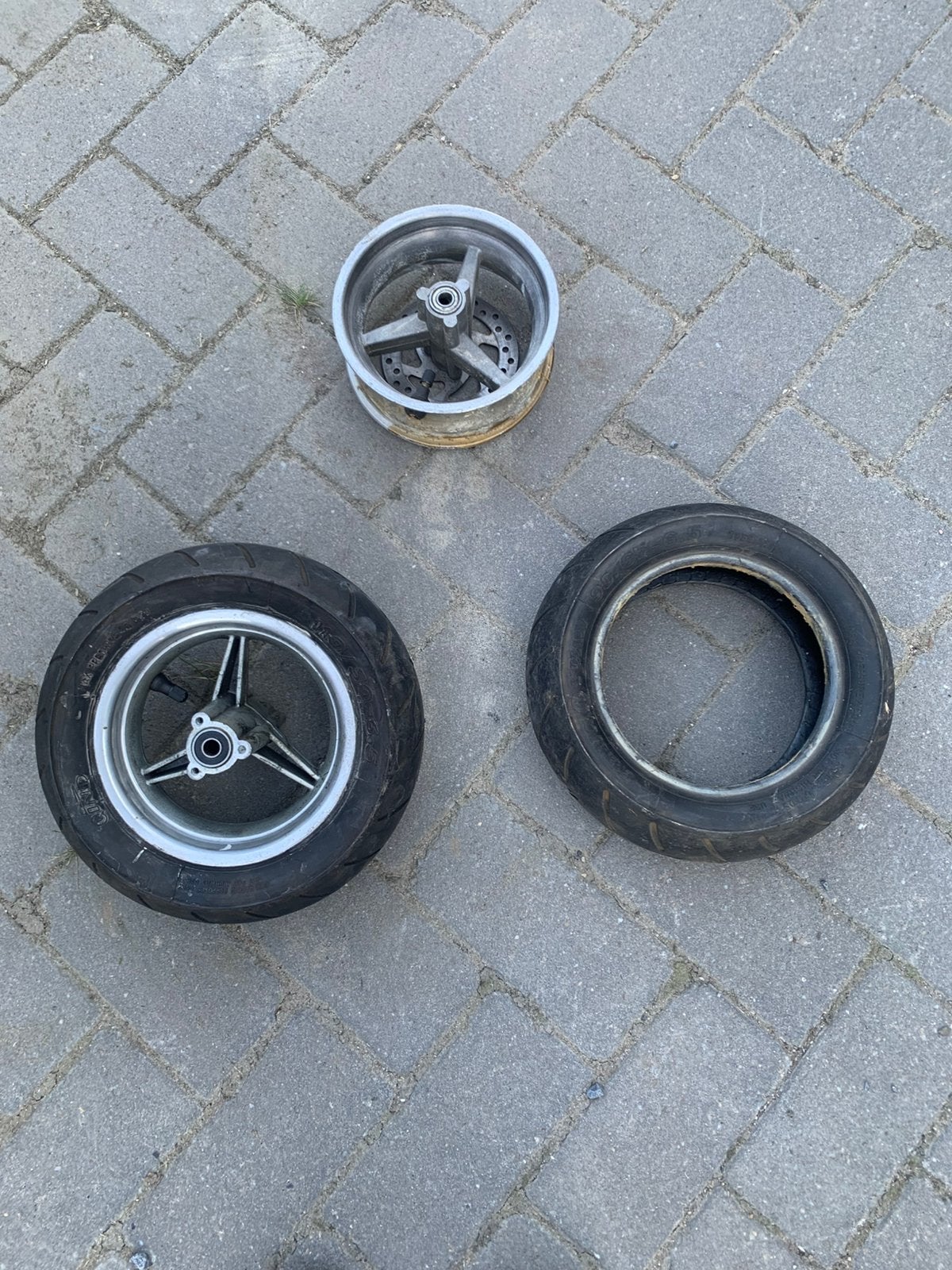 Pit bike banden, Ophalen, Zo goed als nieuw, Velgrem, Pitbike