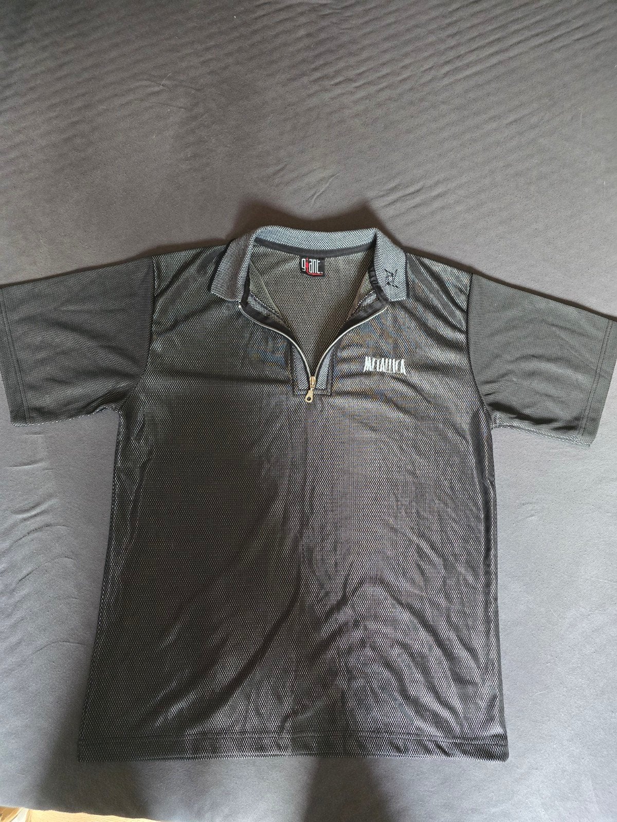 Vintage 90s Metallica Half-Zip Polo Jersey – Giant Tag – Maa, Ophalen of Verzenden, Zo goed als nieuw, Maat 52/54 (L)