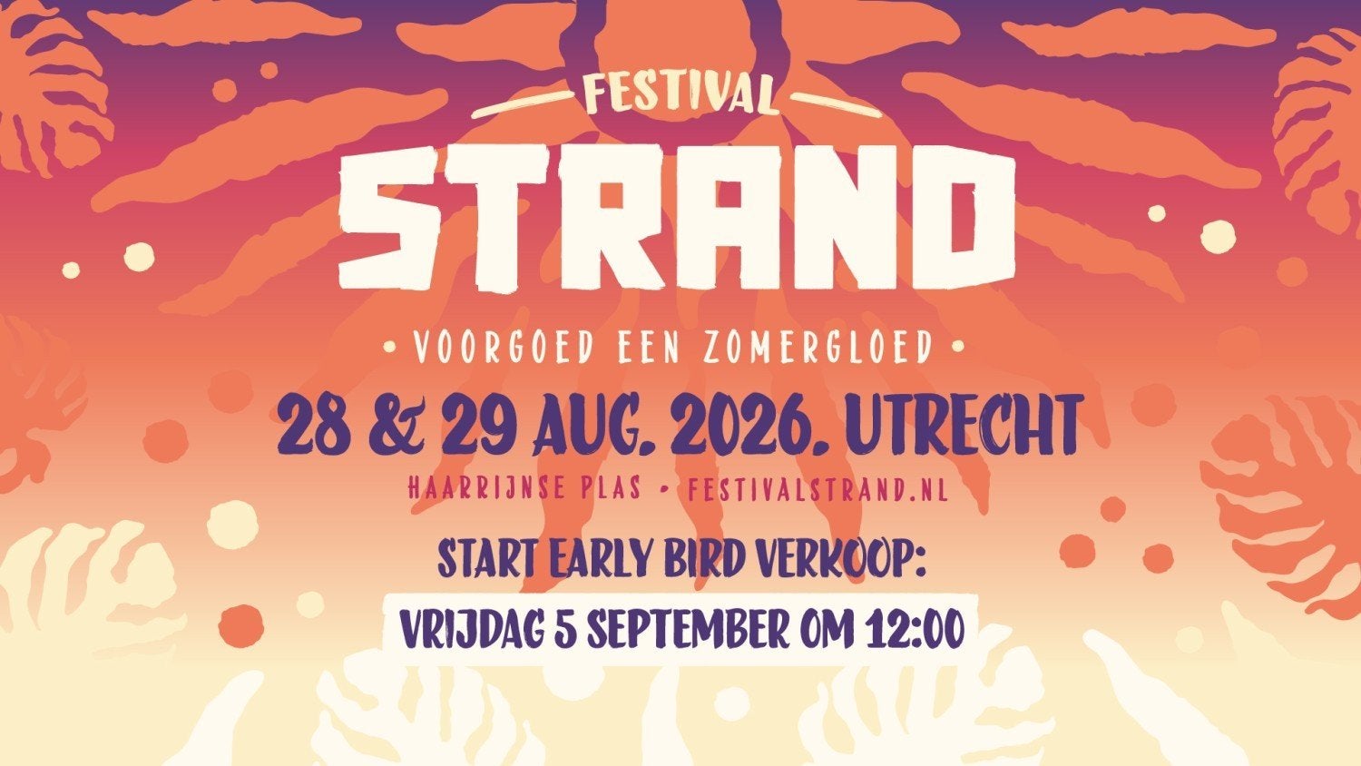 2 festival Strand kaarten Utrecht morgen / zaterdag € 10,-, Tickets en Kaartjes, Twee personen