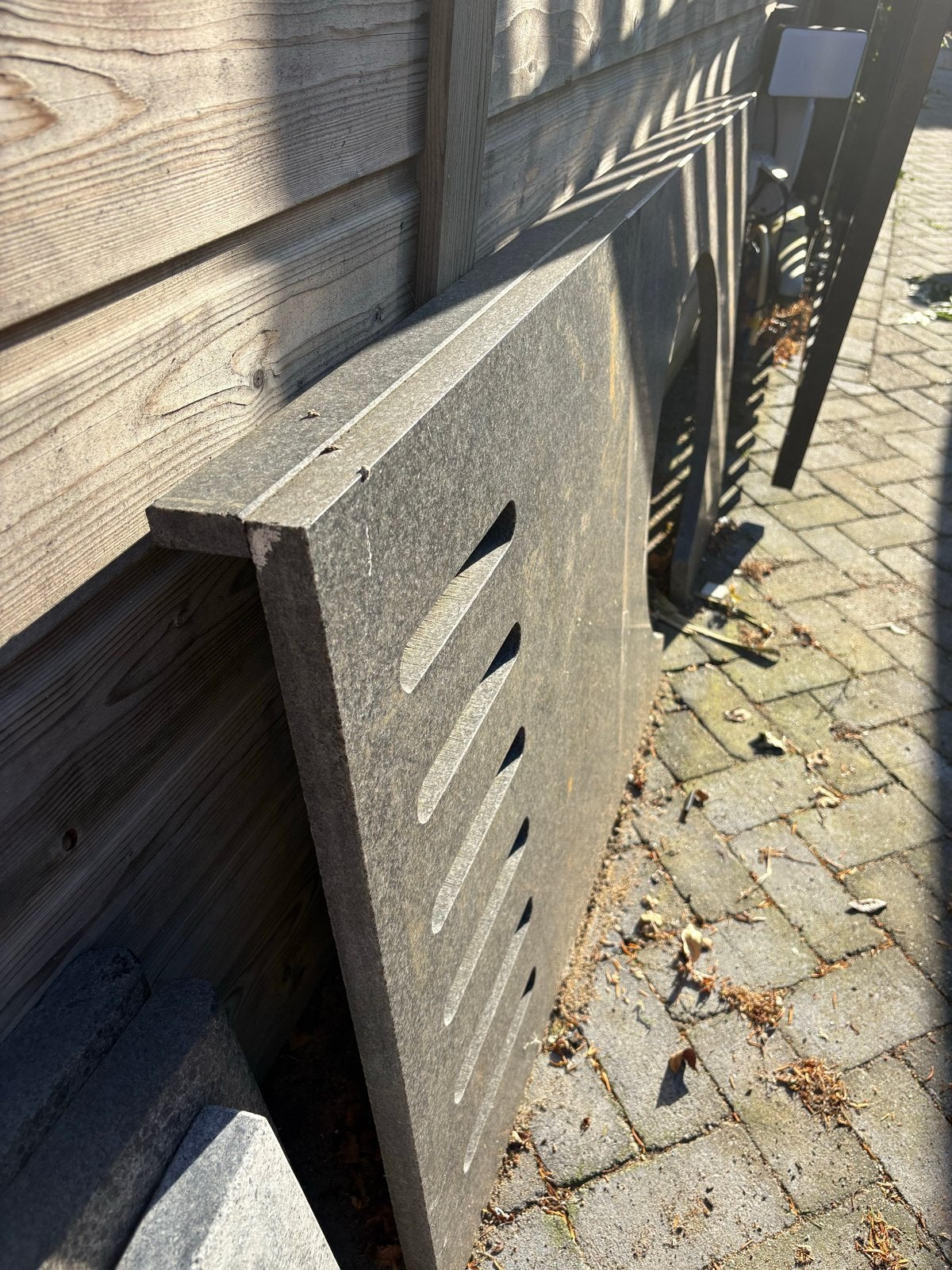 Natuursteen blad met bbq uitsparing voor buitenkeuken, Ophalen, Steen/keramiek, Grijs, Overige merken