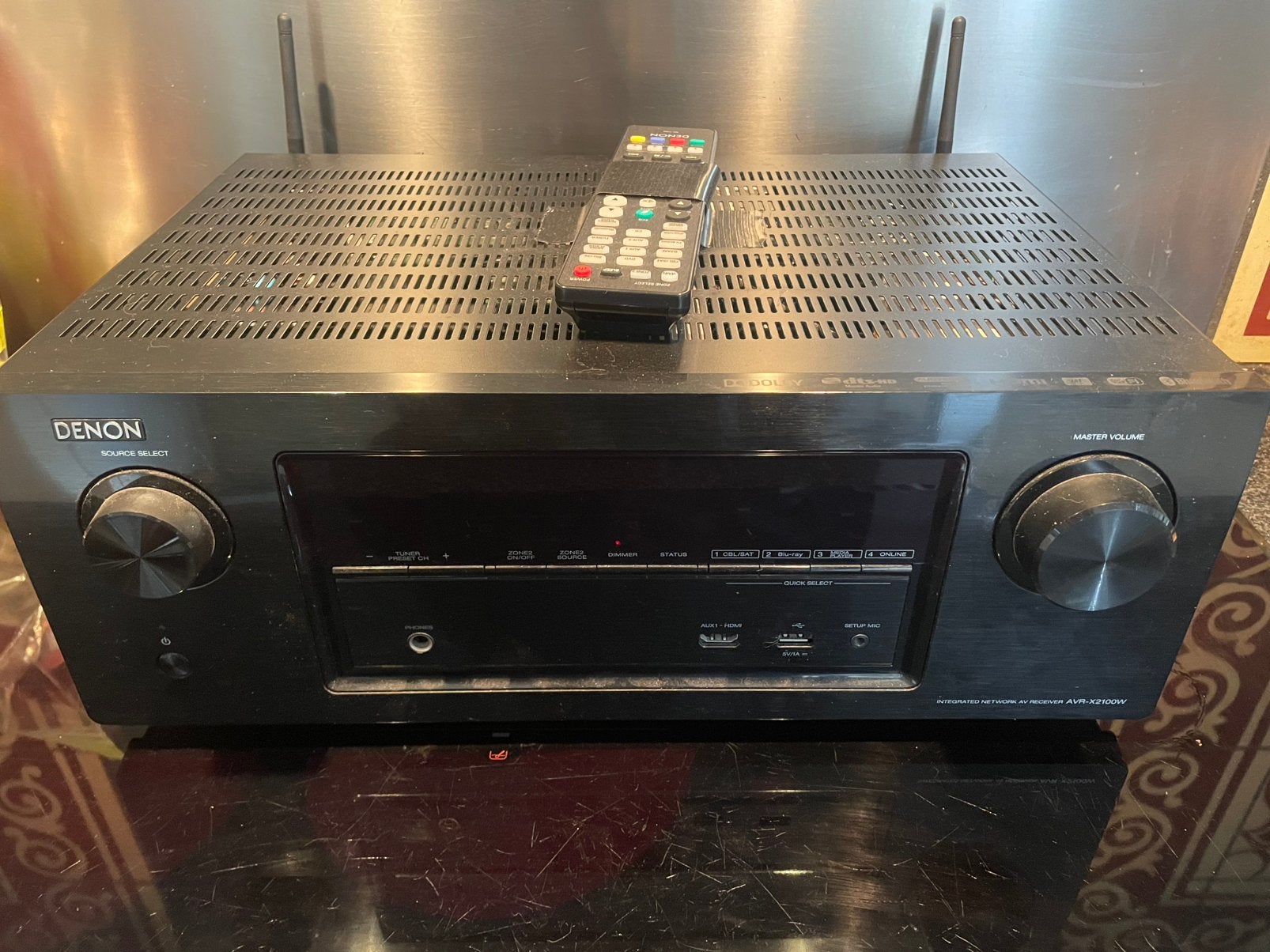 Denon AVR-X2100w incl afstandsbediening, Ophalen of Verzenden, Gebruikt, 60 tot 120 watt, Denon