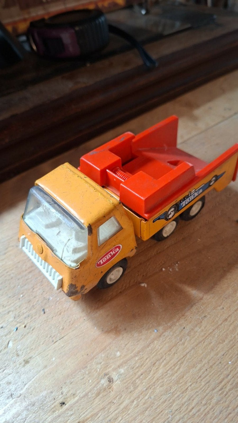 Vintage Tonka kiepwagen - 15 cm, Kinderen en Baby's, Speelgoed | Speelgoedvoertuigen, Ophalen of Verzenden, Gebruikt