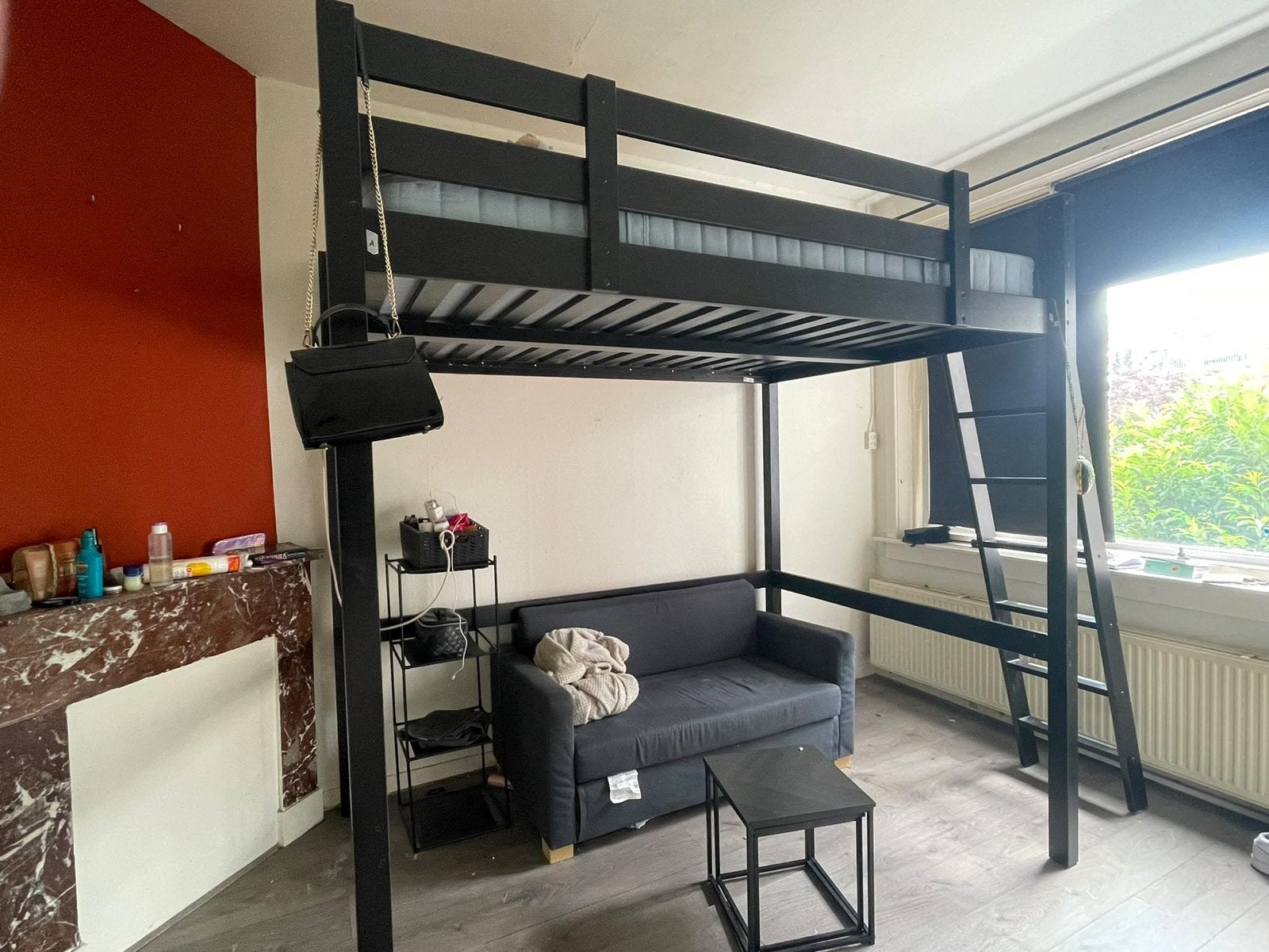Nette tweepersoons hoogslaper, Ophalen, Hoogslaper, Tweepersoons, 140 cm
