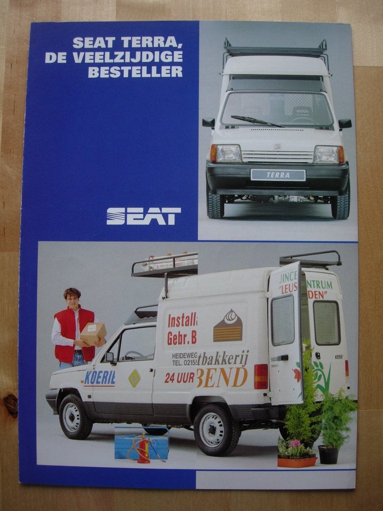 Seat Terra Brochure circa 1992, Seat, Ophalen of Verzenden, Zo goed als nieuw, Overige merken