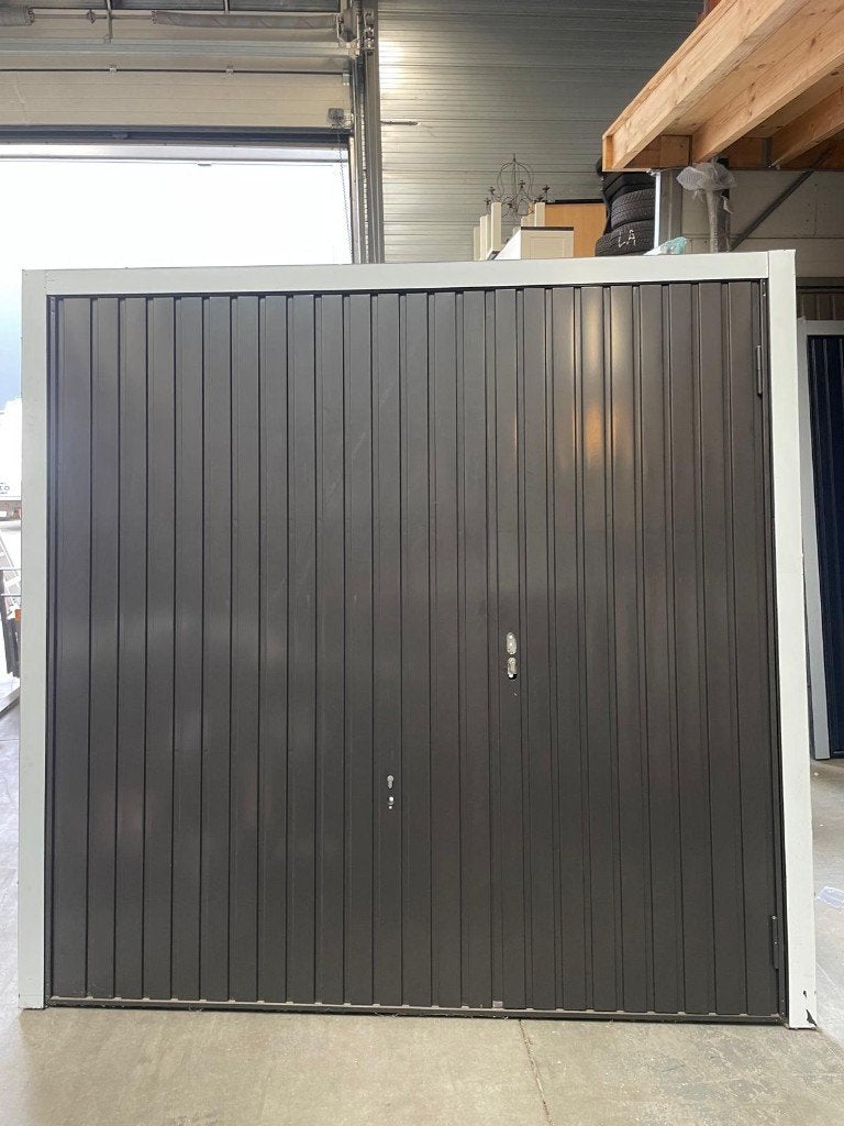 Hormann N80 met loopdeur R/ L 2150 x 2090 mm RAL 9004, Ophalen of Verzenden, Metaal, 120 cm of meer, 215 cm of meer