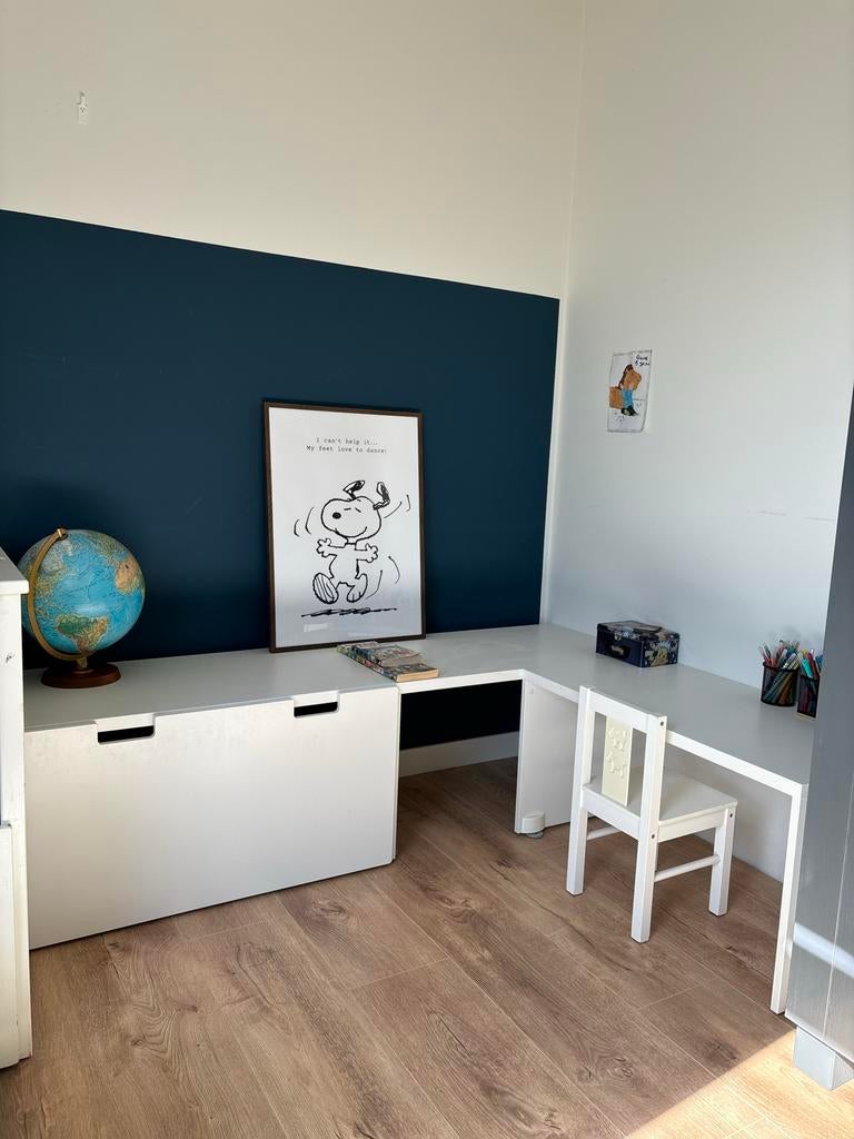 Ikea Samstad / Stuva kinderbureau + opbergkist met stoel, Ophalen, Gebruikt, Tafel(s) en Stoel(en)