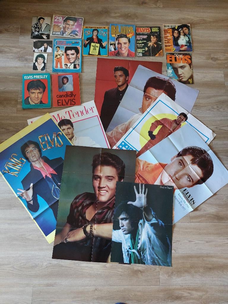 verzameling Elvis presley the king posters, Rechthoekig Staand, Ophalen of Verzenden, Zo goed als nieuw, A1 t/m A3