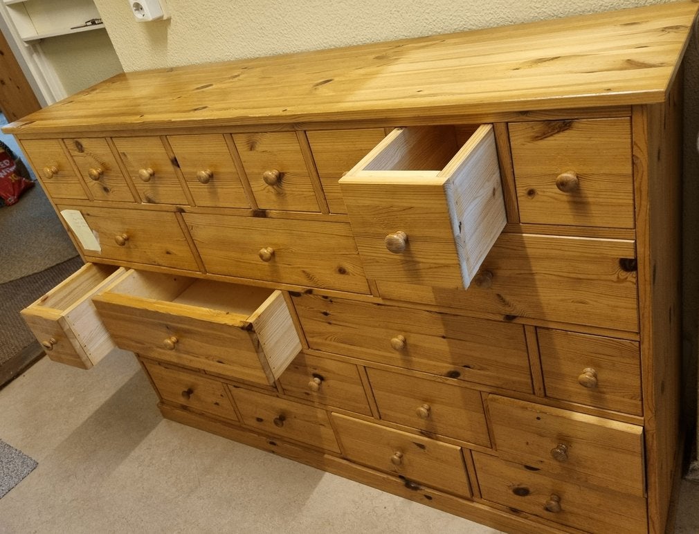 unieke apothekerskast grenen, Huis en Inrichting, Kasten | Ladekasten, Ophalen, Strak, 100 tot 150 cm, 5 laden of meer