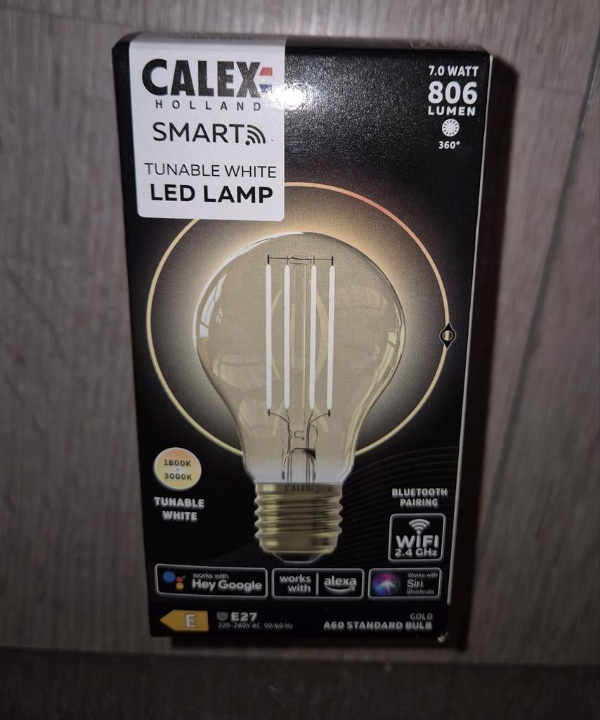 Calex Slimme Smart WiFi LED Lamp E27 Tunable White, Ophalen of Verzenden, Nieuw