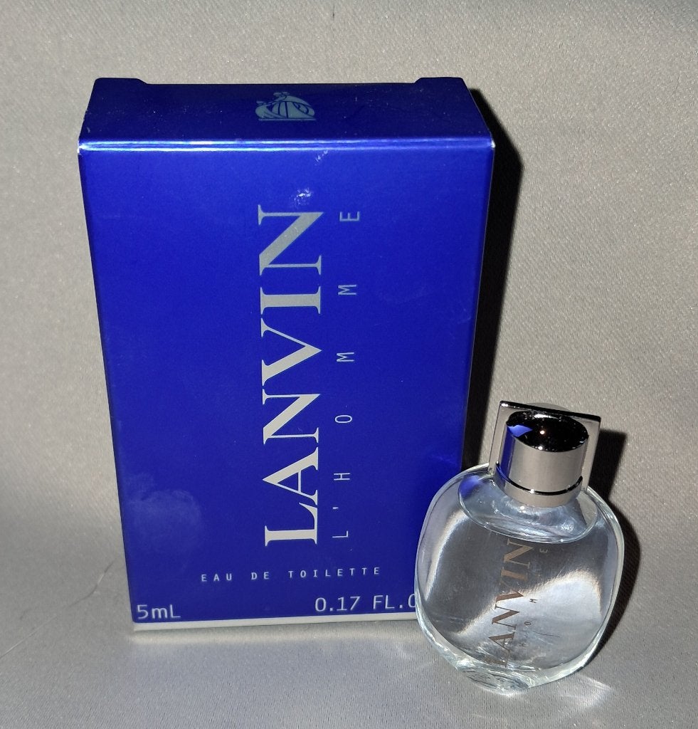 Parfum miniatuur - Lanvin l,homme + doosje, Ophalen of Verzenden, Zo goed als nieuw, Miniatuur, Gevuld