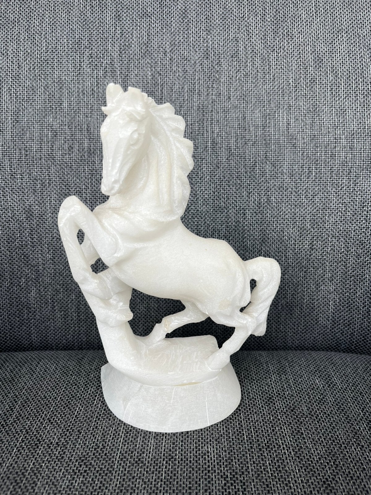Prachtig wit marmeren beeld paard, Ophalen of Verzenden, Zo goed als nieuw, Dier
