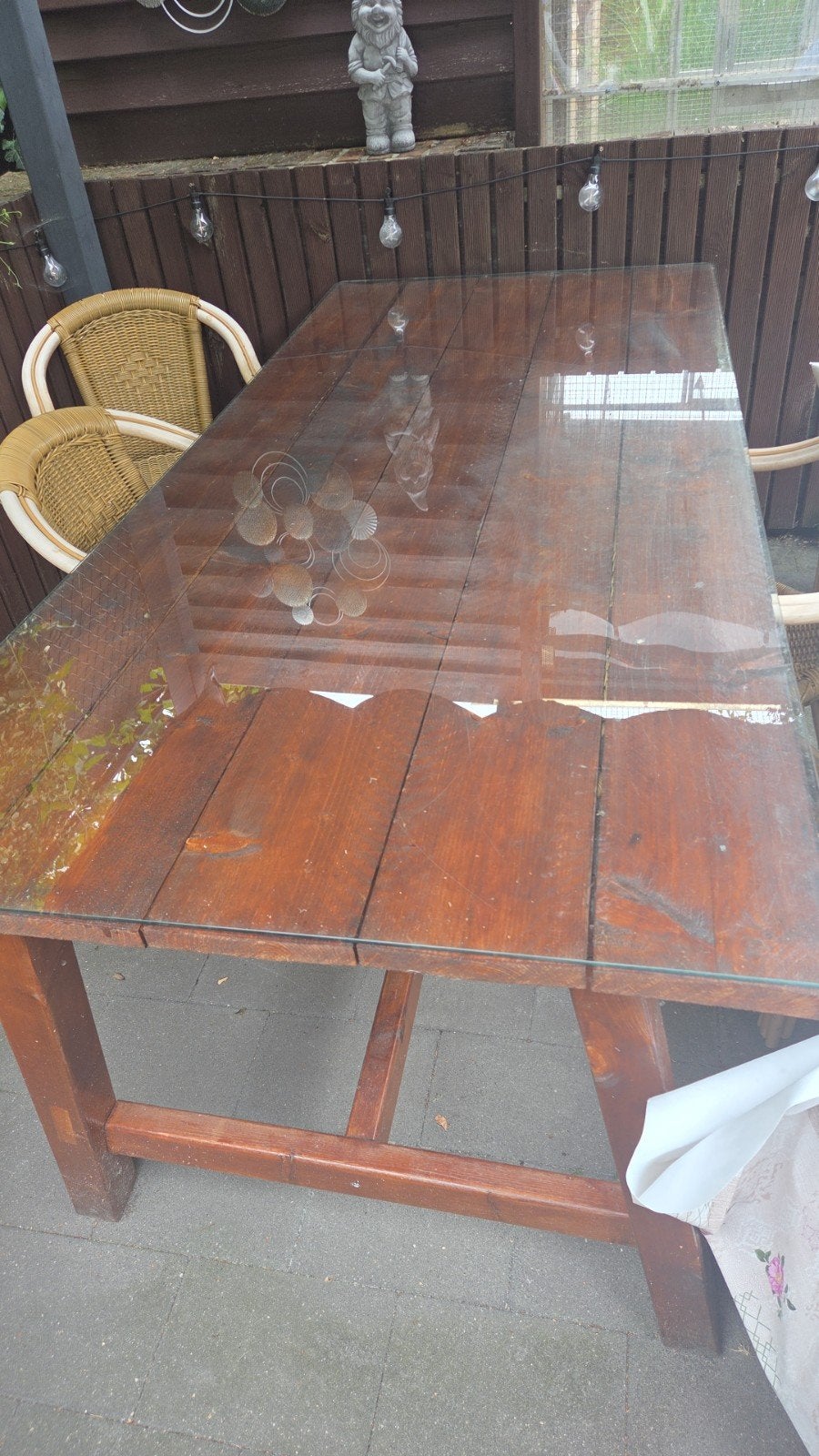 Grote tuintafel, Ophalen, Gebruikt, Rechthoekig, Hout