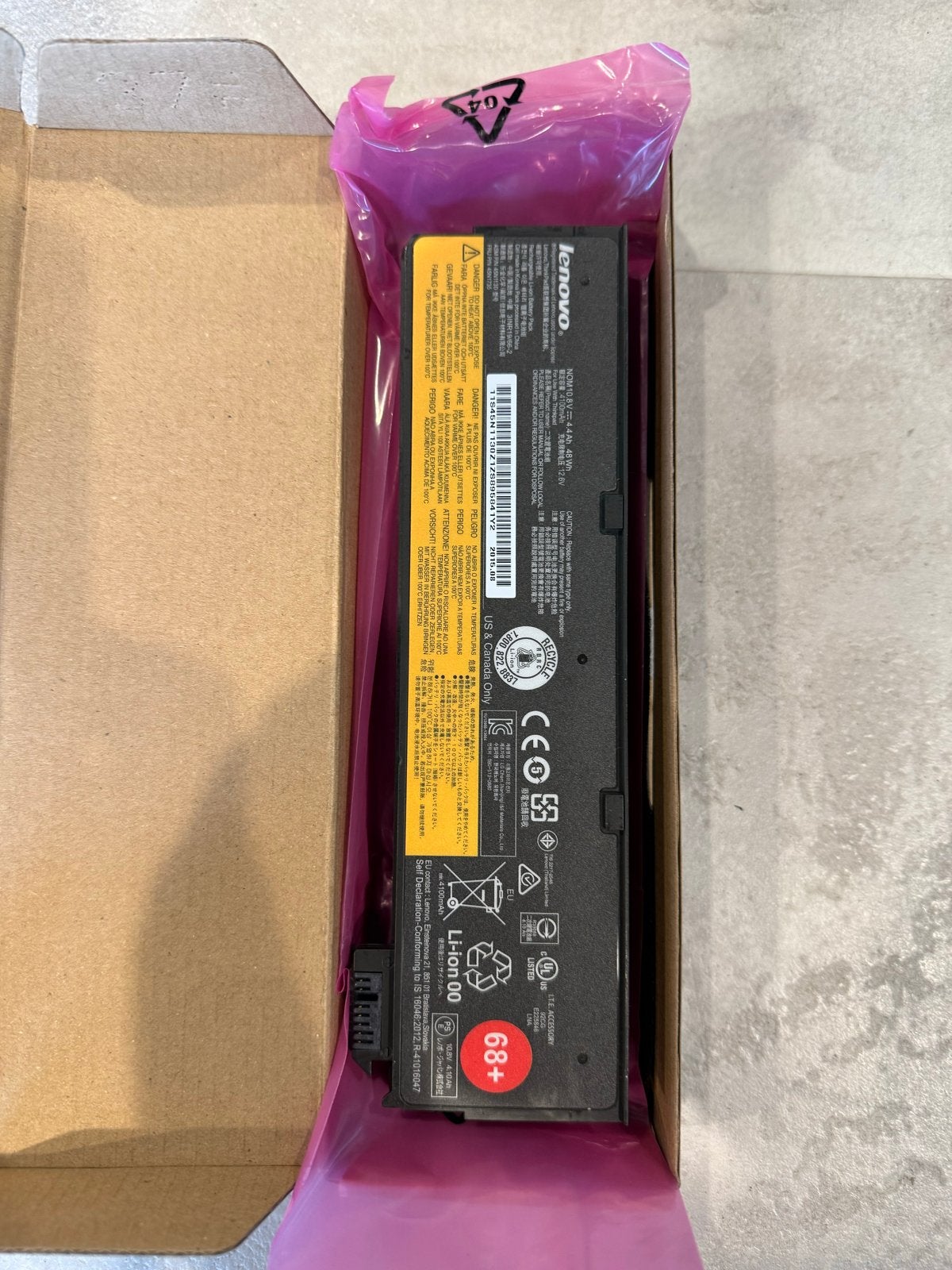Originele Lenovo ThinkPad 68+ Accu Batterij (48Wh), Ophalen of Verzenden, Refurbished