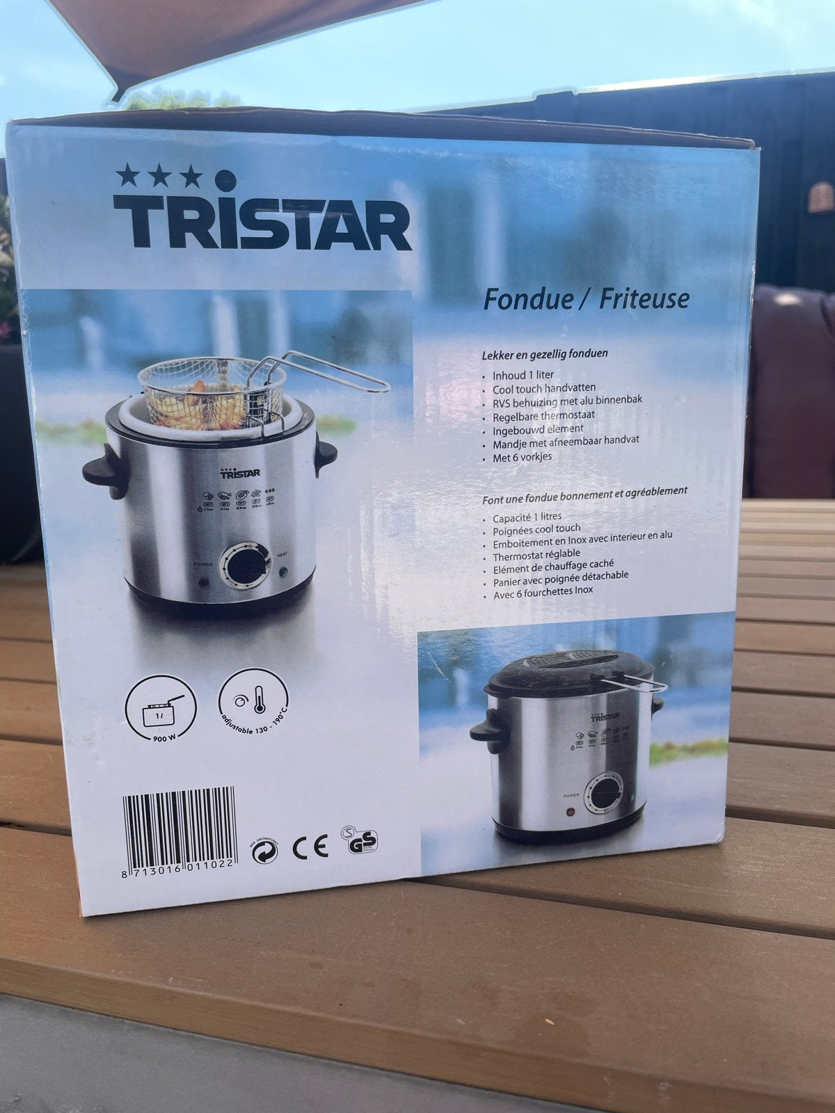 Tristar Fondue / Friteuse - 1 Liter RVS, 1 tot 2 liter, Ophalen of Verzenden, Nieuw, Uitneembare binnenpan