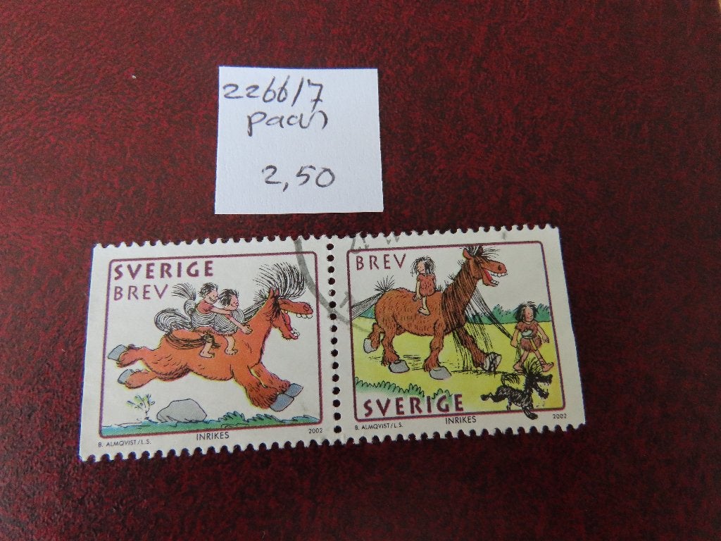 zweden 2266/67 paar, Ophalen of Verzenden, Zweden, Gestempeld