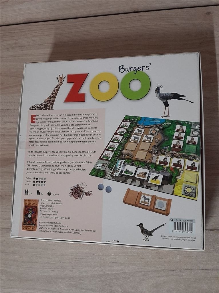 Burgers zoo - 999 games - s5403, Verzenden, Zo goed als nieuw