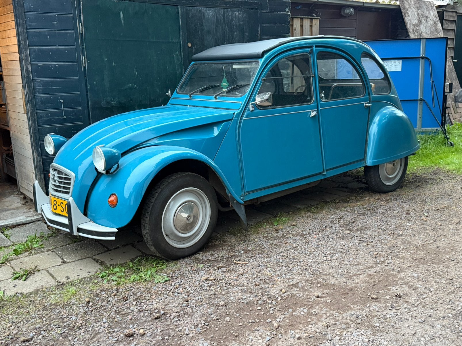 Citroën 2CV 0.6 1985 Blauw, Auto's, Voorwielaandrijving, Blauw, 29 pk, Origineel Nederlands