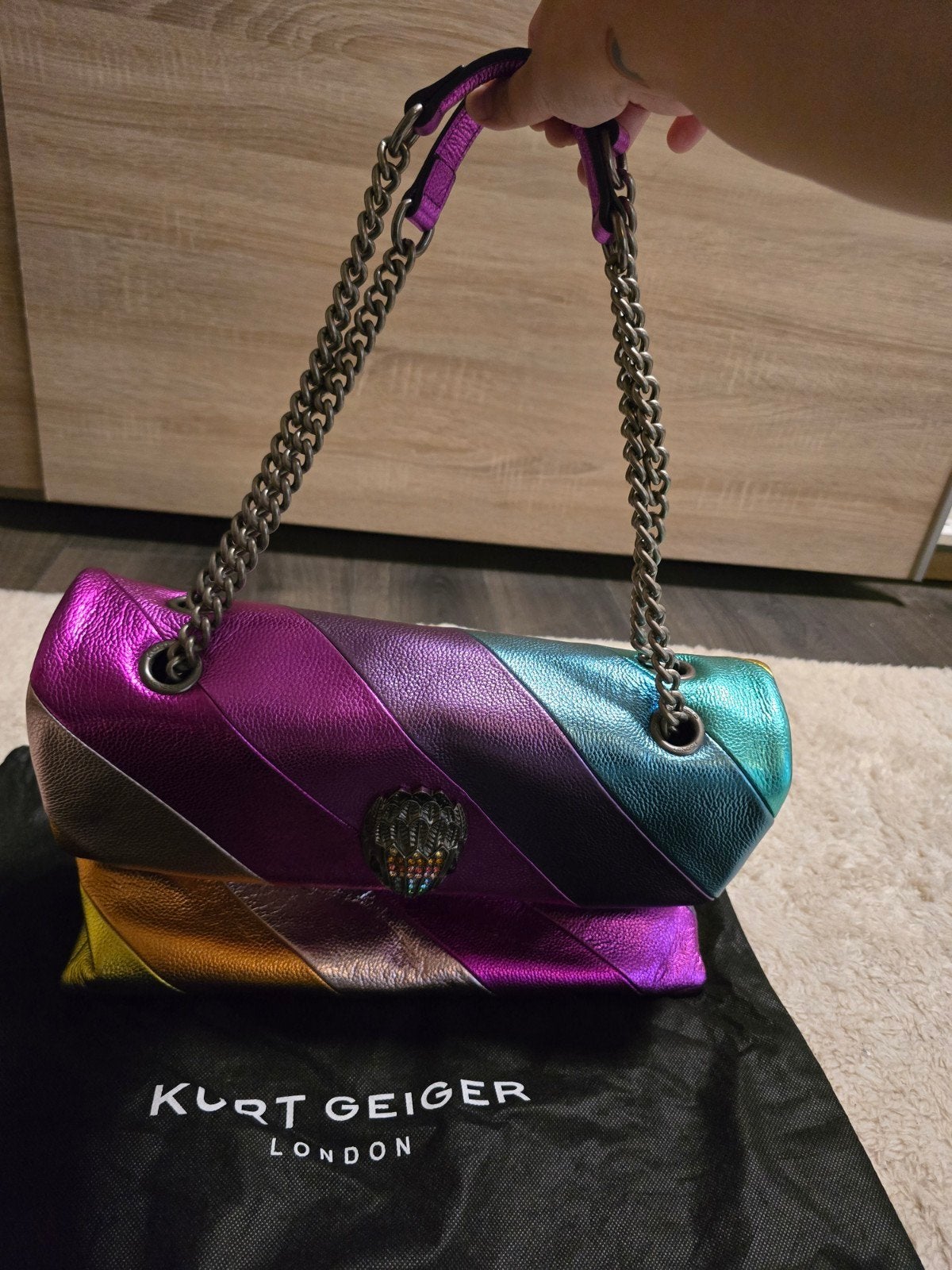 Kurt Geiger Kensington Regenboog Schoudertas, Ophalen of Verzenden, Zo goed als nieuw, Overige kleuren, Schoudertasje