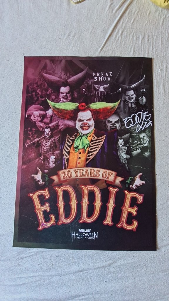 Walibi Fright night eddie posters, Ophalen, Rechthoekig Staand, Nieuw, A1 t/m A3