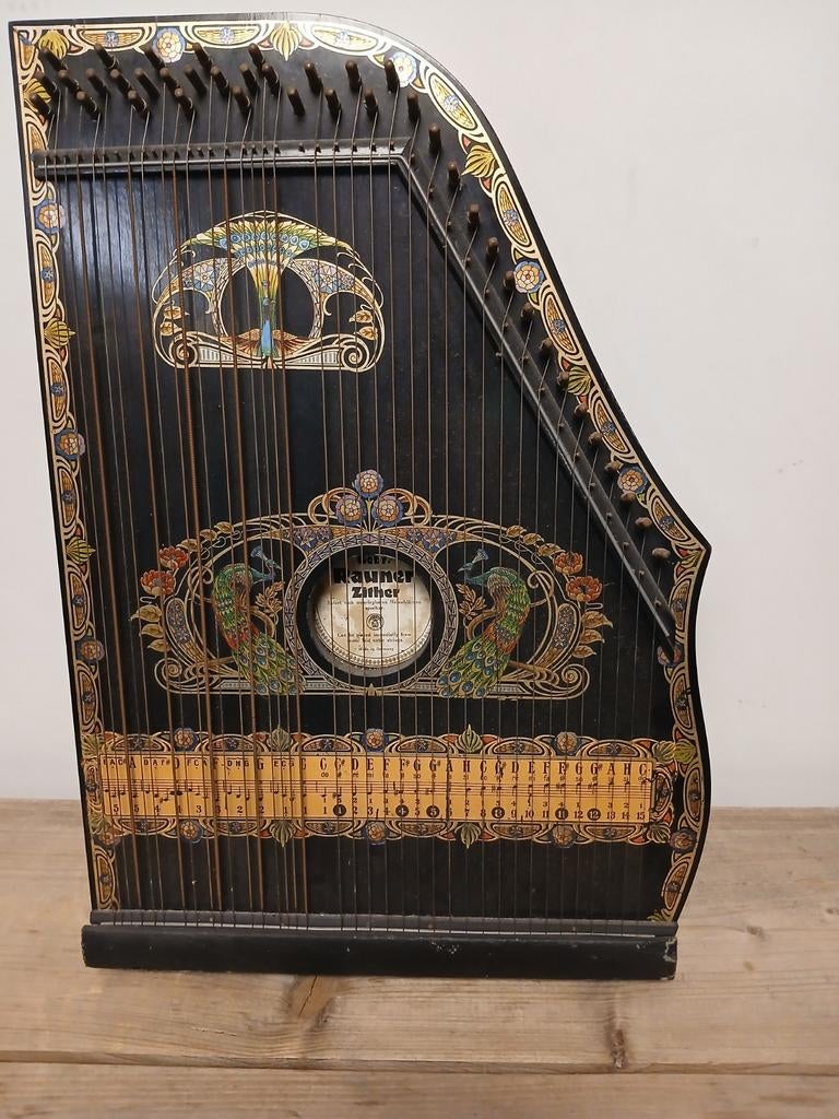 Zither citer tafelharp gebr. Raumer Germany schootharp, Muziek en Instrumenten, Ophalen of Verzenden, Gebruikt