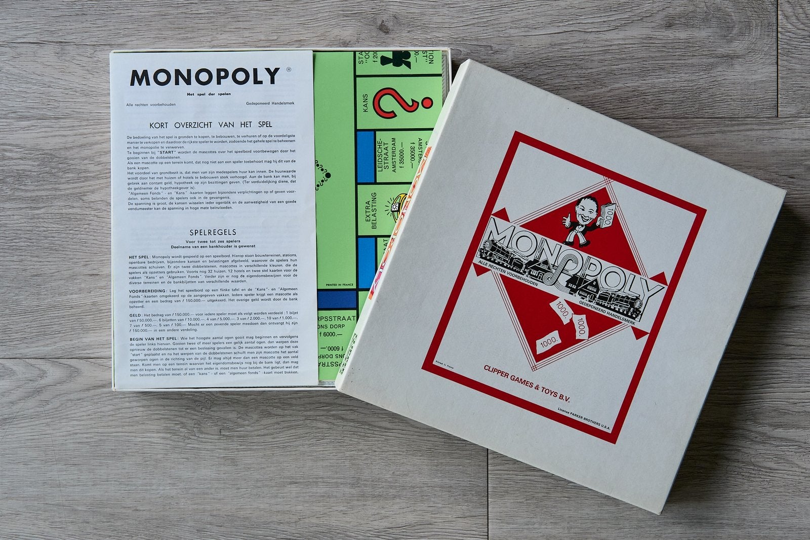 Vintage Monopoly – Nederlandse Gulden editie, compleet, Ophalen of Verzenden, Zo goed als nieuw