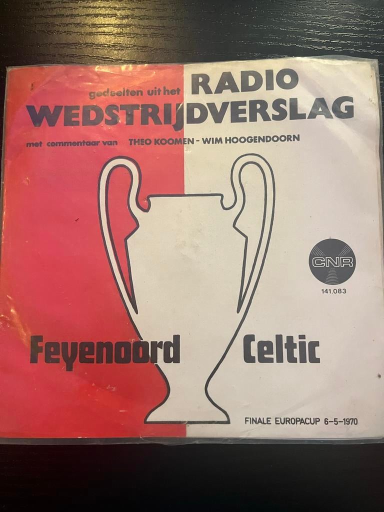 Feyenoord - Celtic Finale Europacup 1970 Radioverslag, Gebruikt, Overige genres, 7 inch, Single